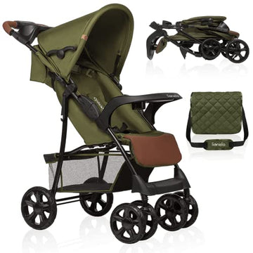 Buggy Lionelo Emma Plus – bis 15 kg, leicht & kompakt, mit großem Korb – Grau