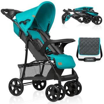 Buggy Lionelo Emma Plus – bis 15 kg, leicht & kompakt, mit großem Korb – Schwarz