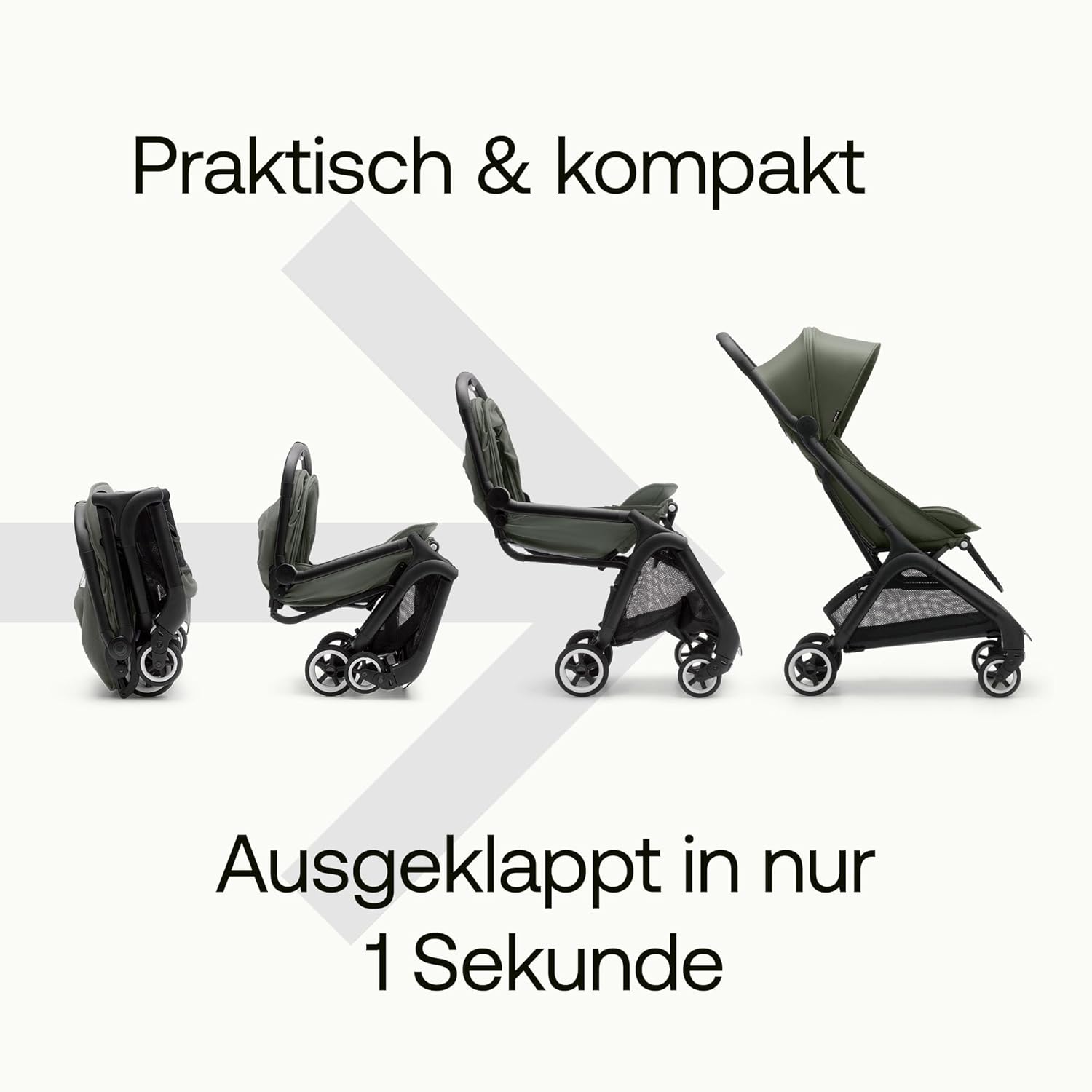 Bugaboo Butterfly Reisebuggy Ultrakompakt, Ab 6 Monaten, Forest Green