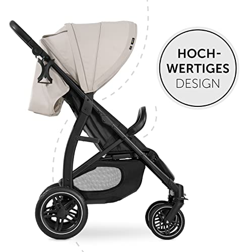 Buggy Hauck Rapid 4D – bis 25 kg, kompakt faltbar, UPF 50+, Gummiräder – Classic Beige
