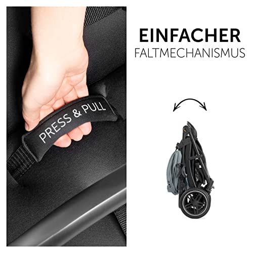 Buggy Hauck Rapid 4D – bis 25 kg, kompakt faltbar, UPF 50+, Gummiräder – Jungle Grün