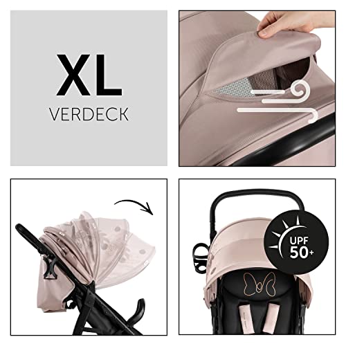 Buggy Hauck Rapid 4D – bis 25 kg, kompakt faltbar, UPF 50+, Gummiräder – Minnie Mouse Rose