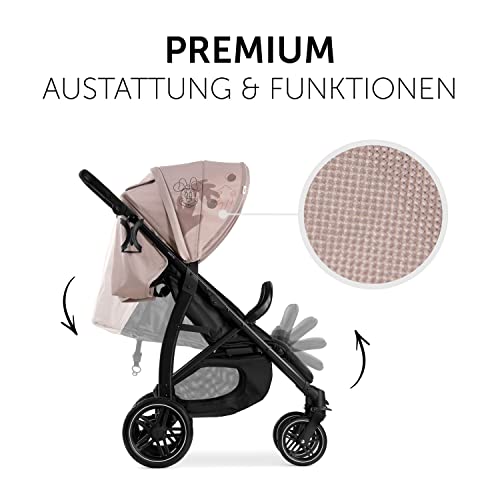 Buggy Hauck Rapid 4D – bis 25 kg, kompakt faltbar, UPF 50+, Gummiräder – Minnie Mouse Rose