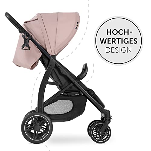 Buggy Hauck Rapid 4D – bis 25 kg, kompakt faltbar, UPF 50+, Gummiräder – Rosa
