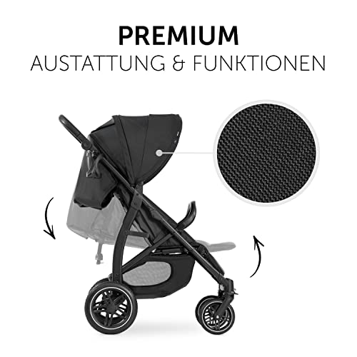 Buggy Hauck Rapid 4D – bis 25 kg, kompakt faltbar, UPF 50+, Gummiräder – Schwarz