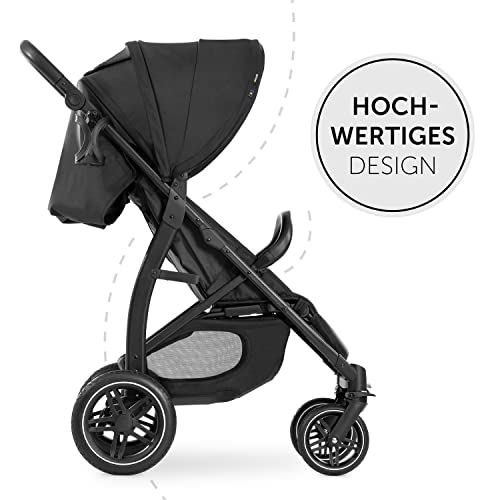 Buggy Hauck Rapid 4D – bis 25 kg, kompakt faltbar, UPF 50+, Gummiräder – Schwarz