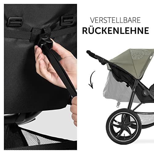 Buggy Hauck Runner 2 Disney – Luftreifen, Liegefunktion, UV 50+ – Mickey Mouse Olive