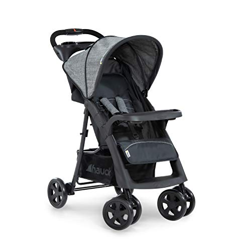 Buggy Hauck Shopper Neo II – mit Ablagen, Liegefunktion, bis 25 kg – Melange Grau