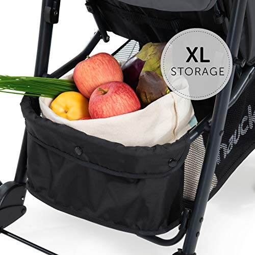 Buggy Hauck Shopper Neo II – mit Ablagen, Liegefunktion, bis 25 kg – Melange Grau