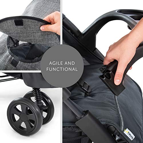 Buggy Hauck Shopper Neo II – mit Ablagen, Liegefunktion, bis 25 kg – Melange Grau