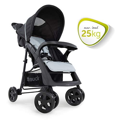 Buggy Hauck Shopper Neo II – mit Ablagen, Liegefunktion, bis 25 kg – Schwarz Grau