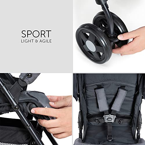 Buggy Hauck Sport – ultraleicht 5,9 kg, faltbar, Liegefunktion – Melange Grau