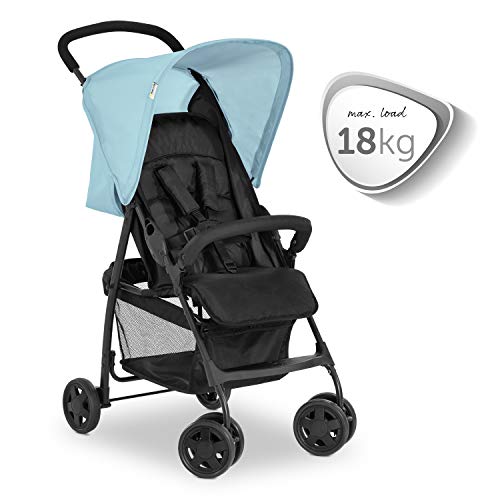 Buggy Hauck Sport – ultraleicht 5,9 kg, faltbar, Liegefunktion – Schwarz Hellblau