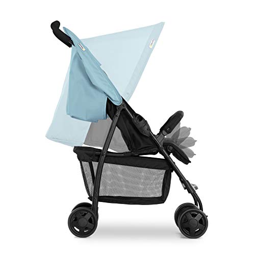 Buggy Hauck Sport – ultraleicht 5,9 kg, faltbar, Liegefunktion – Schwarz Hellblau