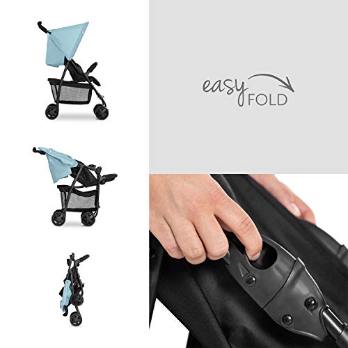 Buggy Hauck Sport – ultraleicht 5,9 kg, faltbar, Liegefunktion – Schwarz Hellblau