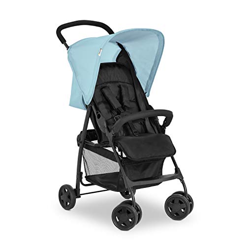 Buggy Hauck Sport – ultraleicht 5,9 kg, faltbar, Liegefunktion – Schwarz Hellblau