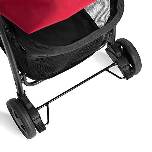 Buggy Hauck Sport – ultraleicht 5,9 kg, faltbar, Liegefunktion – Schwarz Rot