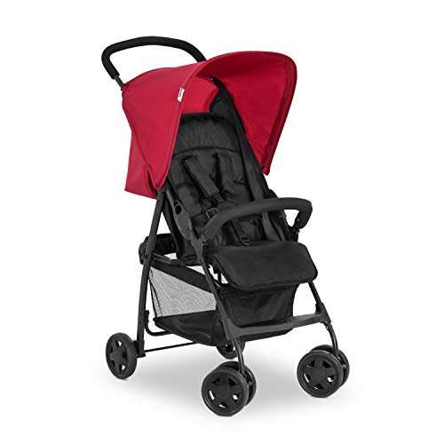 Buggy Hauck Sport – ultraleicht 5,9 kg, faltbar, Liegefunktion – Schwarz Rot