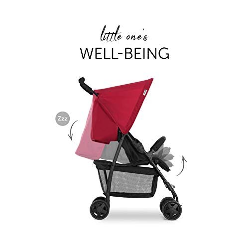 Buggy Hauck Sport – ultraleicht 5,9 kg, faltbar, Liegefunktion – Schwarz Rot