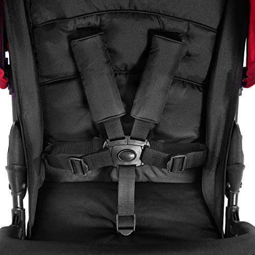 Buggy Hauck Sport – ultraleicht 5,9 kg, faltbar, Liegefunktion – Schwarz Rot
