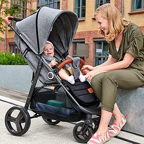 Buggy Kinderkraft GRANDE PLUS – bis 22 kg, 1 - Hand - Klappung, Liegefunktion – Rosa