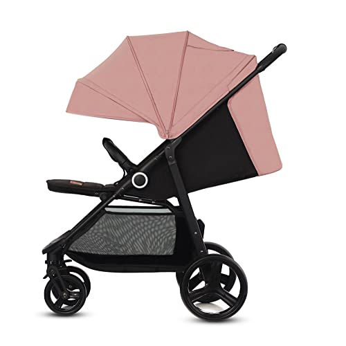 Buggy Kinderkraft GRANDE PLUS – bis 22 kg, 1 - Hand - Klappung, Liegefunktion – Rosa