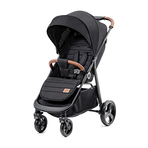 Buggy Kinderkraft GRANDE PLUS – bis 22 kg, 1 - Hand - Klappung, Liegefunktion – Schwarz
