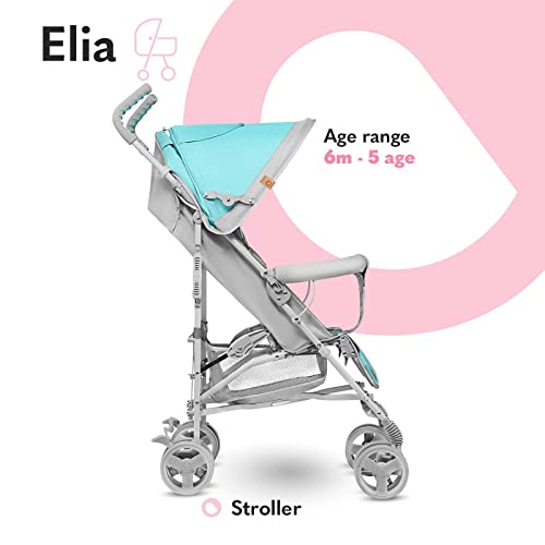 Buggy Lionelo Elia – bis 15 kg, Rücken - & Fußstütze verstellbar, mit Moskitonetz – Farbe: Beige
