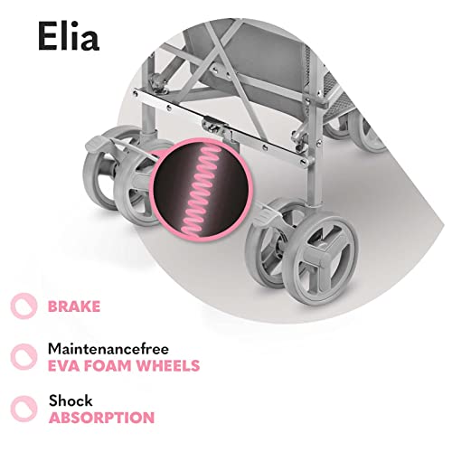Buggy Lionelo Elia – bis 15 kg, Rücken - & Fußstütze verstellbar, mit Moskitonetz – Farbe: Beige