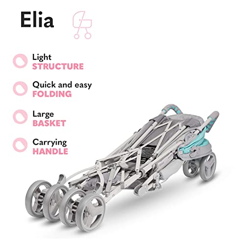 Buggy Lionelo Elia – bis 15 kg, Rücken - & Fußstütze verstellbar, mit Moskitonetz – Farbe: Beige