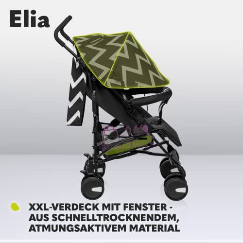 Buggy Lionelo Elia – bis 15 kg, Rücken - & Fußstütze verstellbar, mit Moskitonetz – Farbe: Blau