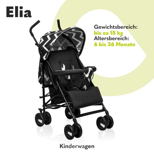 Buggy Lionelo Elia – bis 15 kg, Rücken - & Fußstütze verstellbar, mit Moskitonetz – Farbe: Blau