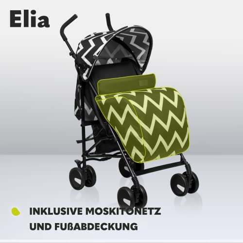 Buggy Lionelo Elia – bis 15 kg, Rücken - & Fußstütze verstellbar, mit Moskitonetz – Farbe: Blau