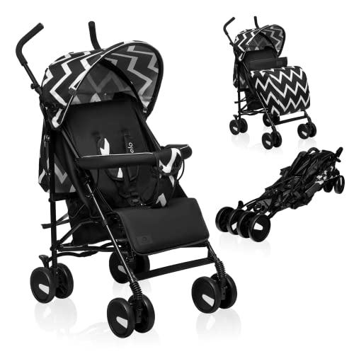 Buggy Lionelo Elia – bis 15 kg, Rücken - & Fußstütze verstellbar, mit Moskitonetz – Farbe: Blau