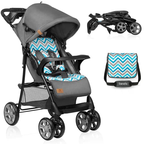 Buggy Lionelo Emma Plus – bis 15 kg, leicht & kompakt, mit großem Korb – Beige