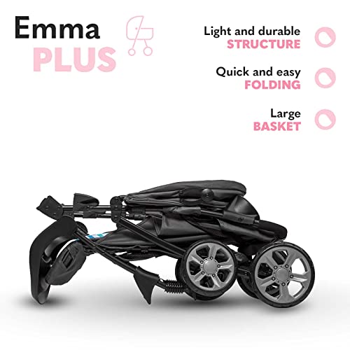 Buggy Lionelo Emma Plus – bis 15 kg, leicht & kompakt, mit großem Korb – Beige