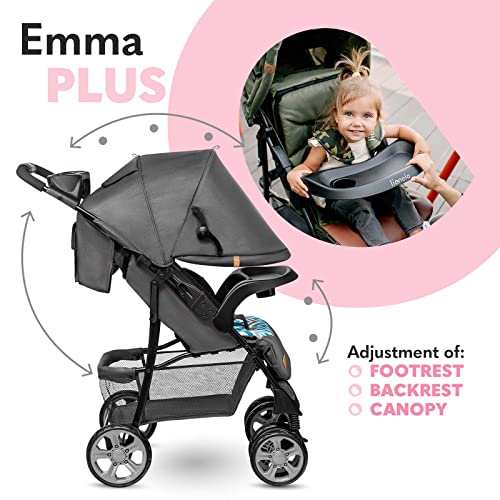 Buggy Lionelo Emma Plus – bis 15 kg, leicht & kompakt, mit großem Korb – Beige