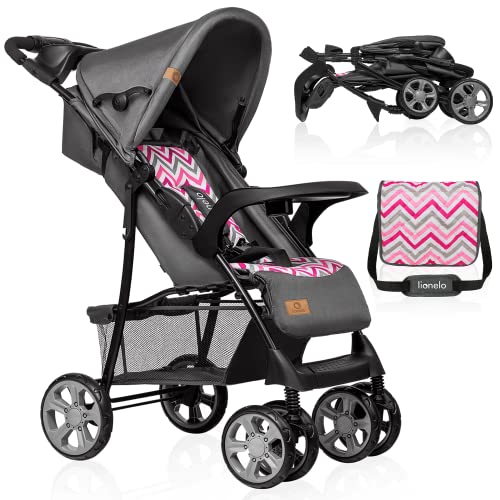 Buggy Lionelo Emma Plus – bis 15 kg, leicht & kompakt, mit großem Korb – Blau