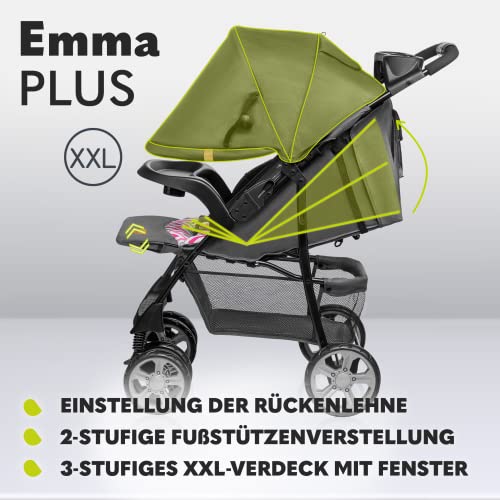 Buggy Lionelo Emma Plus – bis 15 kg, leicht & kompakt, mit großem Korb – Blau