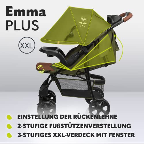 Buggy Lionelo Emma Plus – bis 15 kg, leicht & kompakt, mit großem Korb – Grau