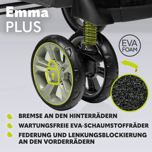 Buggy Lionelo Emma Plus – bis 15 kg, leicht & kompakt, mit großem Korb – Schwarz