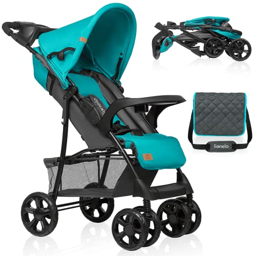 Buggy Lionelo Emma Plus – bis 15 kg, leicht & kompakt, mit großem Korb – Schwarz