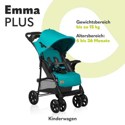 Buggy Lionelo Emma Plus – bis 15 kg, leicht & kompakt, mit großem Korb – Schwarz