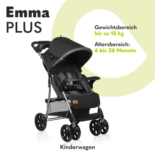 Buggy Lionelo Emma Plus – bis 15 kg, leicht & kompakt, mit großem Korb – Stone