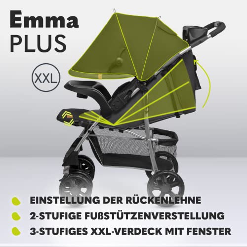Buggy Lionelo Emma Plus – bis 15 kg, leicht & kompakt, mit großem Korb – Stone