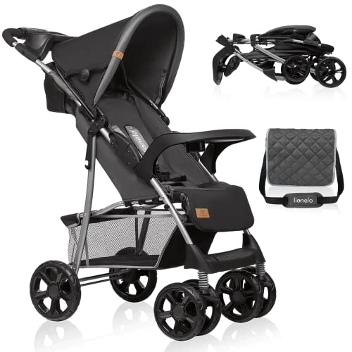 Buggy Lionelo Emma Plus – bis 15 kg, leicht & kompakt, mit großem Korb – Stone