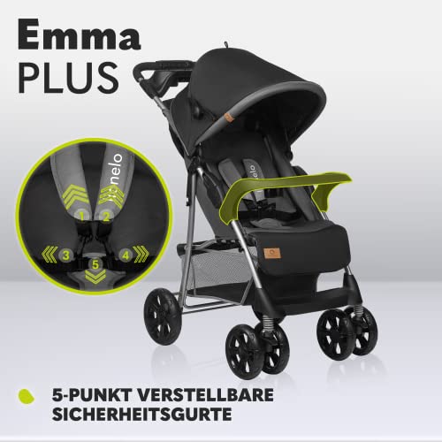 Buggy Lionelo Emma Plus – bis 15 kg, leicht & kompakt, mit großem Korb – Stone