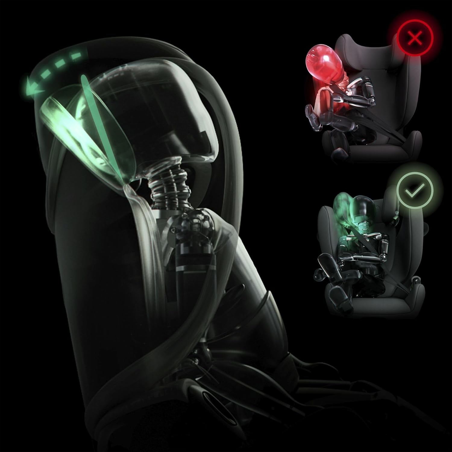 CYBEX Gold Solution G2 Comfort Kindersitz 100–150 cm, ISOFIX, Magic Black