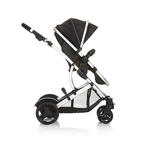 Geschwisterwagen Hauck Duett 2 – umbaubar zur Babywanne, bis 36 kg – Forest Schwarz