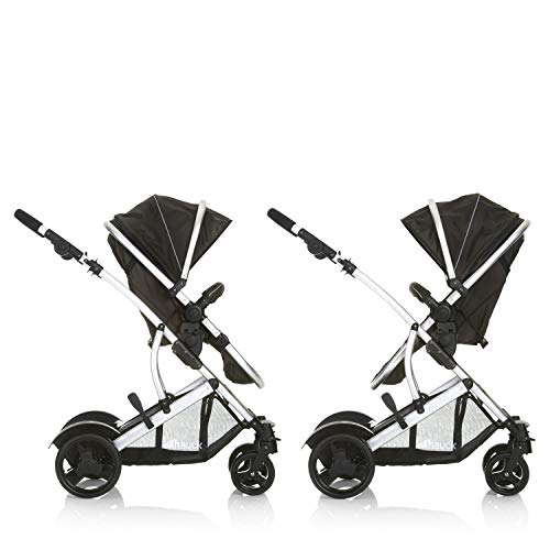 Geschwisterwagen Hauck Duett 2 – umbaubar zur Babywanne, bis 36 kg – Forest Schwarz